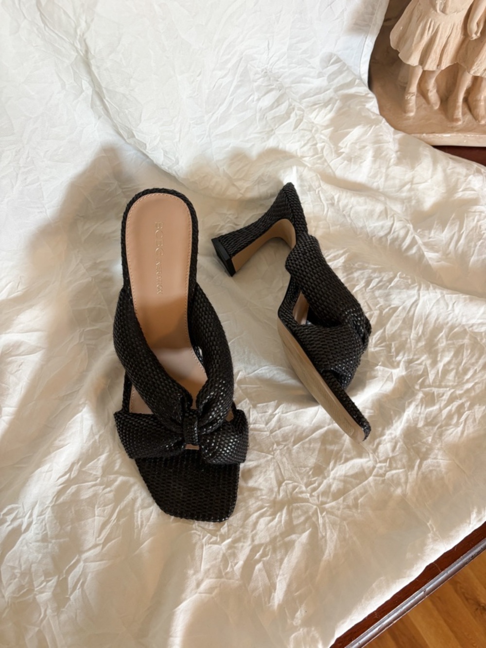 BCBGeneration Heeled Black Sandals Size 10